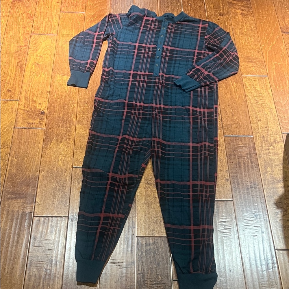 Hearth & Hand Men’s Plaid One Piece Footie